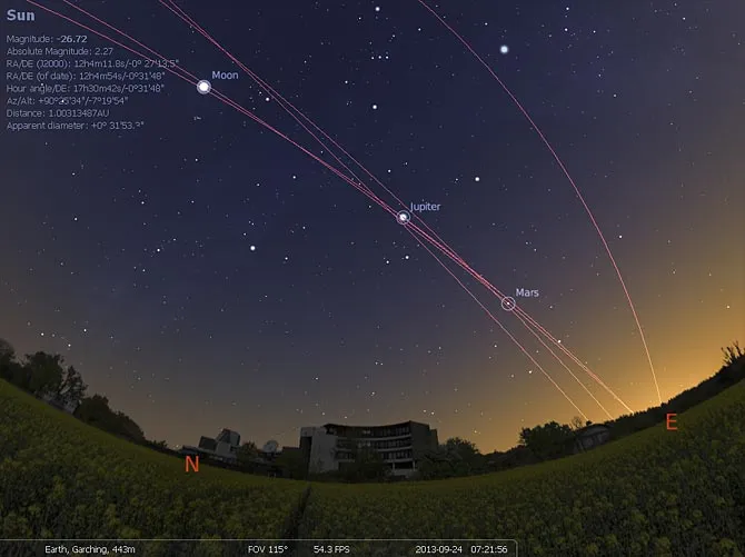 Відкрий це — Stellarium Web